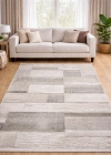 Merinos Still 77230-095 Özel Kesme Halı Krem-Gri