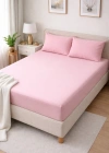 Clasy Ranforce Lastikli Çarşaf Seti Çift Kişilik Pembe ÇKLÇ-241 %100 Pamuk