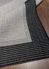 Mess Modern Dekoratif Yumuşak Dokulu Sisal Halı 3945 Gri Siyah