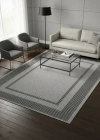 Mess Modern Dekoratif Yumuşak Dokulu Sisal Halı 3948 Gri Siyah