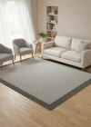 Mess Modern Dekoratif Yumuşak Dokulu Sisal Halı 3946 Gri Antrasit