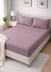 Clasy Ranforce Lastikli Çarşaf Seti Çift Kişilik Lila ÇKLÇ-253 %100 Pamuk