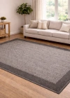 Mess Modern Dekoratif Yumuşak Dokulu Sisal Halı 3939 Gri Antrasit