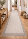 Mess Modern Dekoratif Yumuşak Dokulu Sisal Halı 3939 Krem Vizon