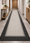 Mess Modern Dekoratif Yumuşak Dokulu Sisal Halı 3945 Gri Siyah