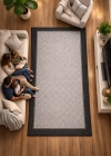 Mess Modern Dekoratif Yumuşak Dokulu Sisal Halı 3946 Antrasit Siyah