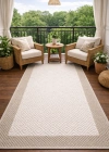 Mess Modern Dekoratif Yumuşak Dokulu Sisal Halı 3946 Krem Vizon