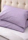 Clasy Ranforce %100 Pamuk 2 Adet Yastık Kılıfı Düz Desen Mor