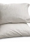 Clasy Ranforce %100 Pamuk 2 Adet Yastık Kılıfı Çizgili Desenli Gri