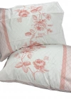 Clasy Ranforce %100 Pamuk 2 Adet Yastık Kılıfı Çiçek Desenli Toz Pembe