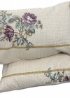 Clasy Ranforce %100 Pamuk 2 Adet Yastık Kılıfı Çiçek Desenli Bej