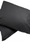 Clasy Ranforce %100 Pamuk 2 Adet Yastık Kılıfı Düz Desenli Siyah
