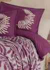 Clasy %100 Pamuk Çift Kişilik Battaniyeli Nevresim Takımı Liora V1 Lila