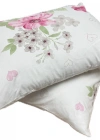Clasy %100 Pamuk 2 Adet Yastık Kılıfı Çiçekli Beyaz