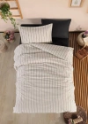 Clasy Ranforce %100 Pamuk Nevresim Takımı Tek Kişilik Dezza V1 Füme