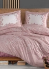 Clasy Ranforce %100 Pamuk Nevresim Takımı Tek Kişilik Serel V1 Pembe