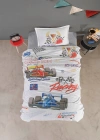 Clasy Ranforce %100 Pamuk Nevresim Takımı Tek Kişilik Speed Time V1 Gri