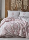 Clasy Ranforce %100 Pamuk Tek Kişilik Dört Mevsim Set Fiorita V1 Pembe