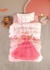 Clasy Ranforce %100 Pamuk Tek Kişilik Dört Mevsim Set Princess V1 Pudra