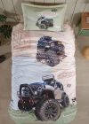 Clasy Ranforce %100 Pamuk Tek Kişilik Nevresim Off Road V1 Bej