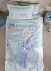 Clasy Ranforce %100 Pamuk Tek Kişilik Nevresim Winter Princess V1 Turkuaz