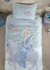 Clasy Ranforce %100 Pamuk Tek Kişilik Nevresim Winter Princess V1 Turkuaz