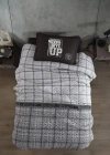 Clasy Ranforce %100 Pamuk Tek Kişilik Yatak Örtüsü Give Up V1 Antrasit