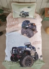 Clasy Ranforce %100 Pamuk Tek Kişilik Yatak Örtüsü Seti Off Road V1 Bej
