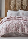 Clasy Ranforce %100 Pamuk Tek Kişilik Yorgan Seti Fiorita V1 Pembe