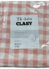 Clasy Ranforce 2 Adet Yastık Kılıfı Ekoseli Desenli Pembe