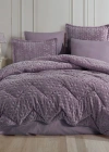 Clasy Wellsoft Jakarlı Çift Kişilik Uyku Seti Babil V5 Lila