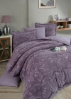 Clasy Wellsoft Jakarlı Çift Kişilik Uyku Seti Reste V3 Lila