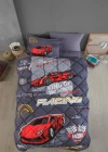 Ranforce %100 Pamuk Tek Kişilik Uyku Seti Racing Team V1 Mavi