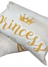 Ranforce 2 Adet Yastık Kılıfı Çocuk Desenli Princess Bej