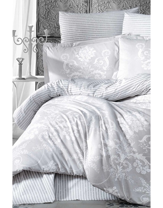 Ranforce Çift Kişilik Nevresim Takımı Alone Gri