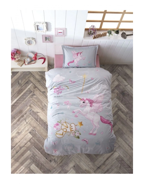 Ranforce %100 Pamuk Tek Kişilik Nevresim Takımı Pegasus Mint