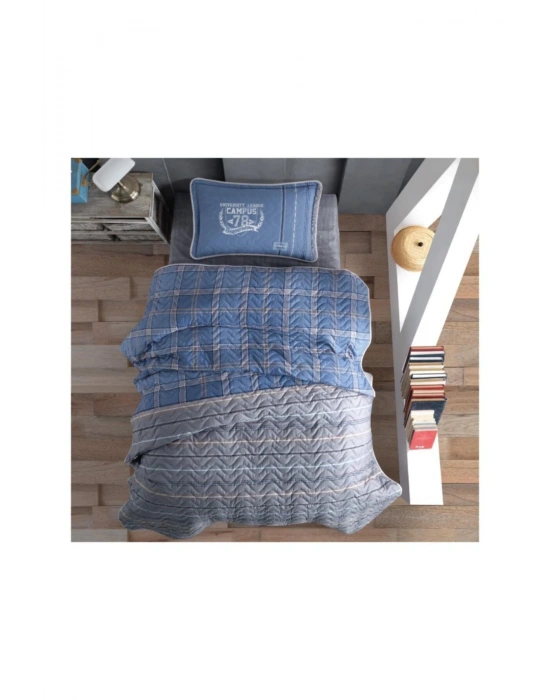 Tek Kişilik Yatak Örtüsü Campus V2 Mavi