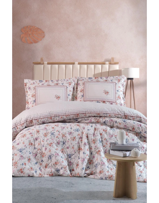 %100 Pamuk Çift Kişilik Dört Mevsim Set Visam V1 Yeşil