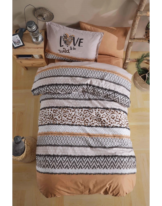 Ranforce %100 Pamuk Tek Kişilik Nevresim Takımı Afro