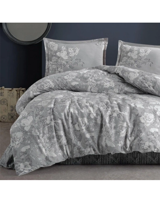 Clasy Ranforce %100 Pamuk Tek Kişilik Nevresim Destin V1 Gri