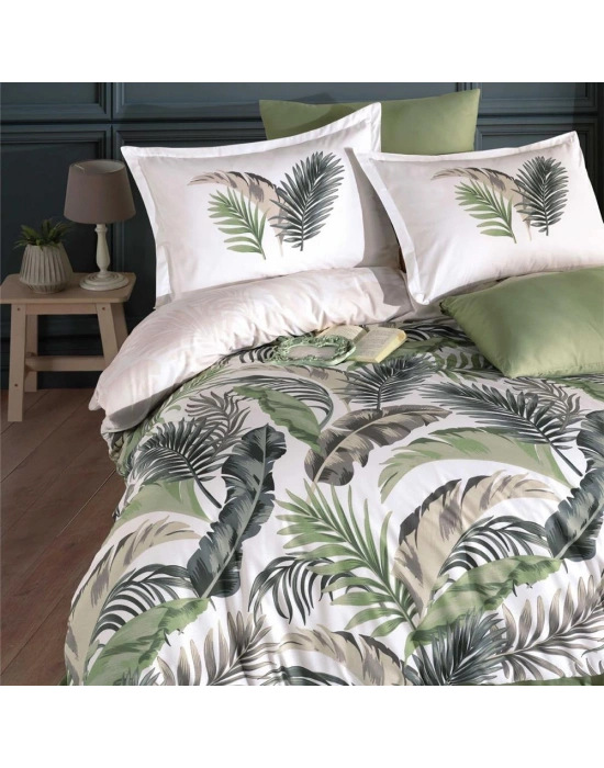 Ranforce Nevresim Takımı Çift Kişilik Hena V2 Yeşil