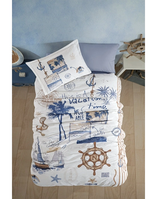 Ranforce %100 Pamuk Tek Kişilik Nevresim Takımı Hawaii