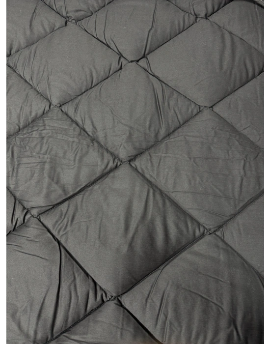 Clasy %100 Pamuk Saten Çift kişilik Yorgan Çift Taraflı Arven V1 Desenli Siyah Kapitoneli