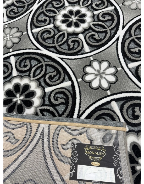 Efsane Halı Mona Lisa Serisi %100 Akrilik Kabartmalı Halı Siyah Renkli 120x170