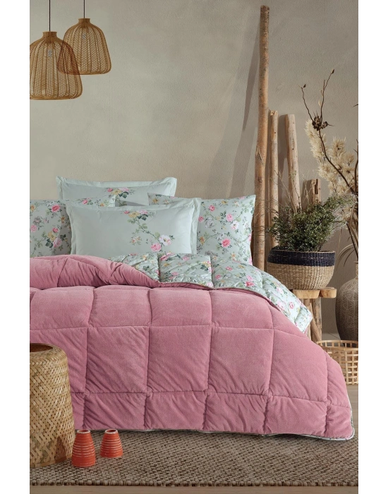 Clasy Wellsoft Jakarlı Tek Kişilik Uyku Seti Elara V1 Pembe