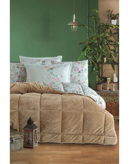 Clasy Wellsoft Jakarlı Tek Kişilik Uyku Seti Elara V2 Hardal