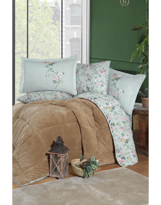 Clasy Wellsoft Jakarlı Tek Kişilik Uyku Seti Elara V2 Hardal