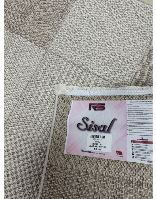 Merinos Rs Sisal 79269-071 Özel Kesme Halı Kahverengi