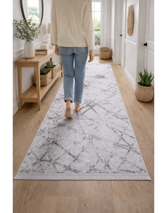 Merinos Vista 76590-095 Özel Kesme Halı Gri