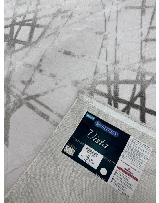 Merinos Vista 76590-095 Özel Kesme Halı Gri